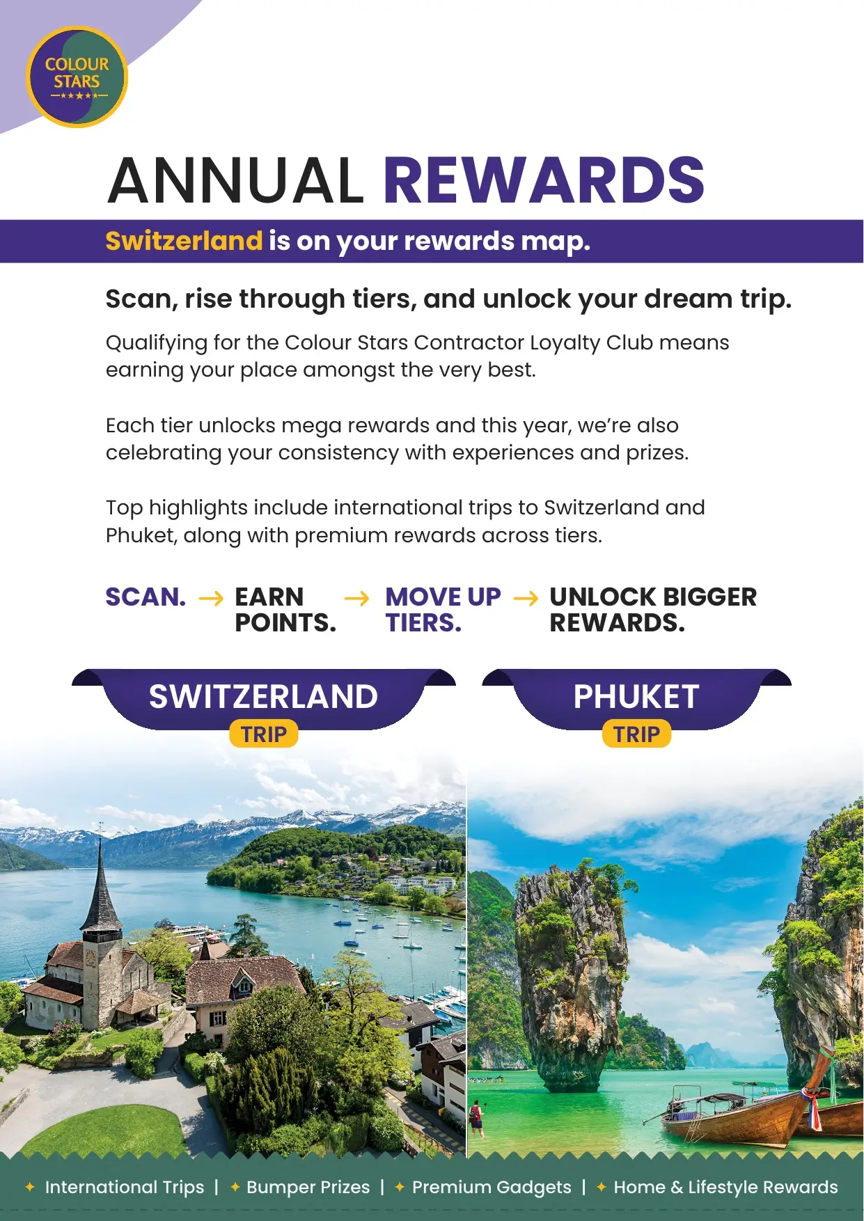 Colour Stars annual rewards page